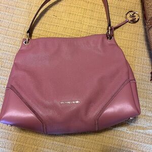 MICHAEL Michael Kors Pink Crescent Shoulder Bag matching wallet- add’l cost👀pics